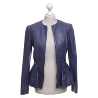 Christian Dior Leather jacket in pigeon blue