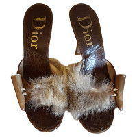 Christian Dior Mules with fur trim