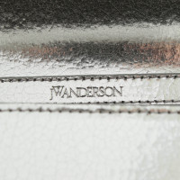 J.W. Anderson Logo Bag Small Leer in Zilverachtig