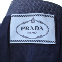 Prada Leather coat in blue / grey