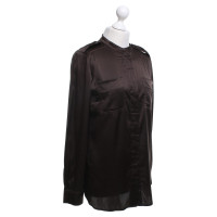 Luisa Cerano Silk blouse in dark brown