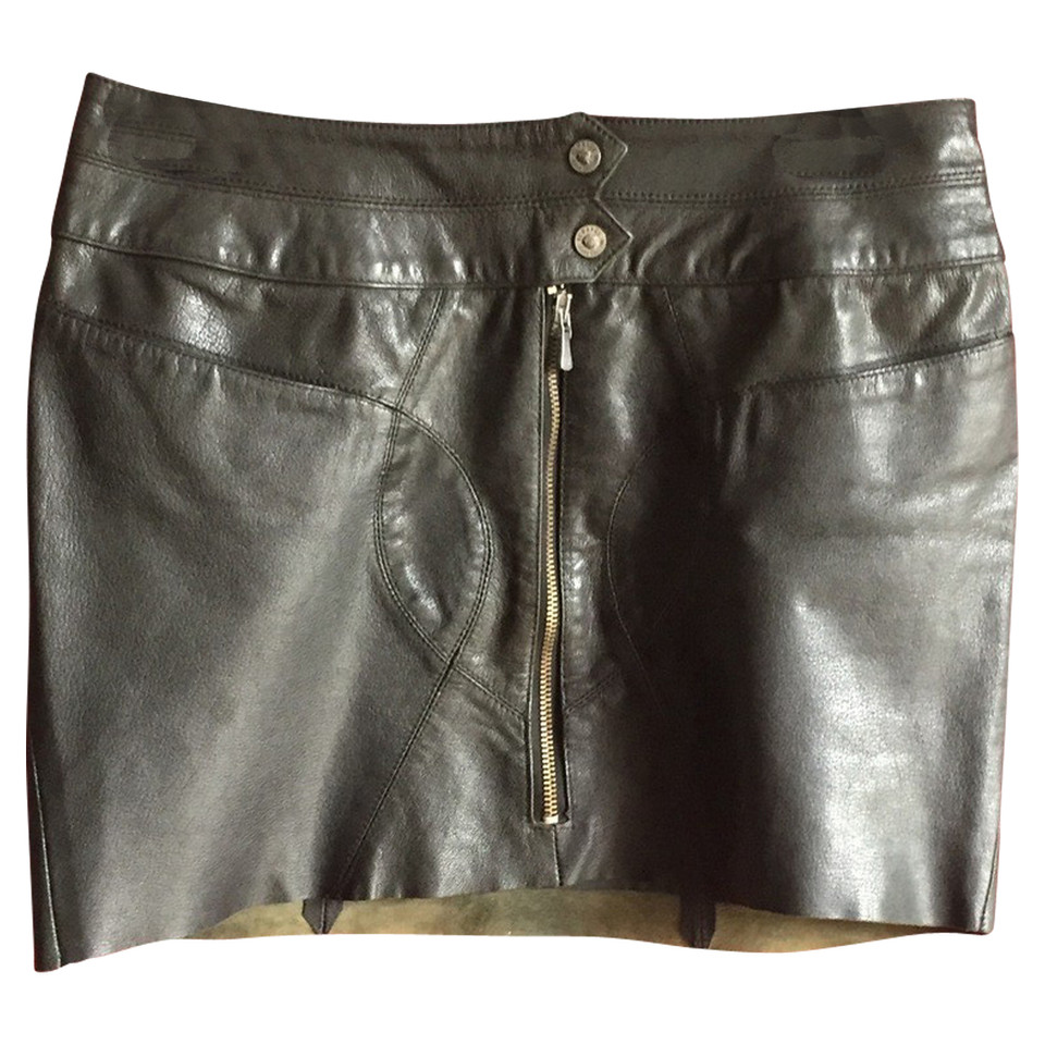 Versace Skirt Leather in Black
