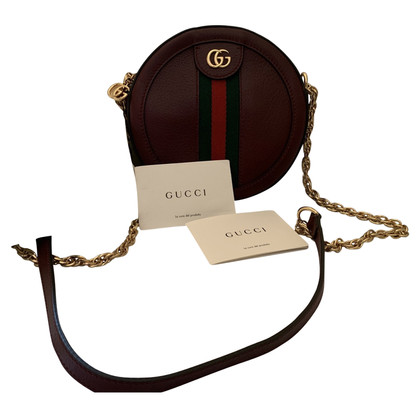 Gucci Shoulder bag Leather in Bordeaux