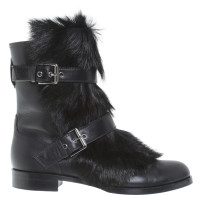 Gianvito Rossi Ankle boots with fur trim