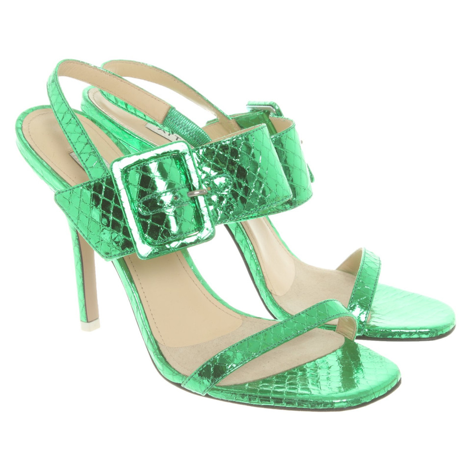 The Attico Sandals Patent leather in Green