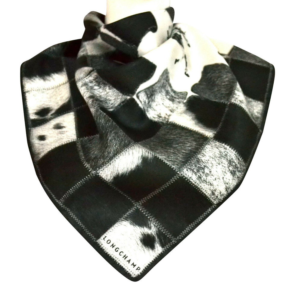 Longchamp Schal/Tuch aus Seide in Schwarz