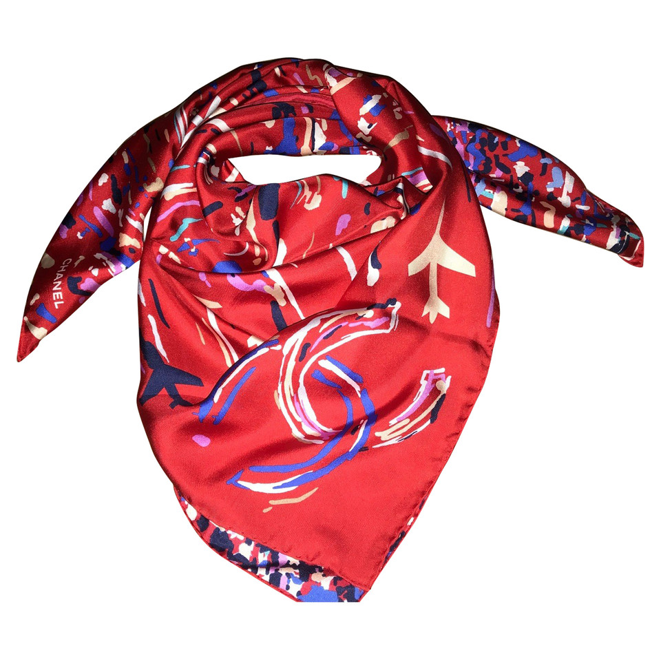 Chanel Zijden sjaal met patroon