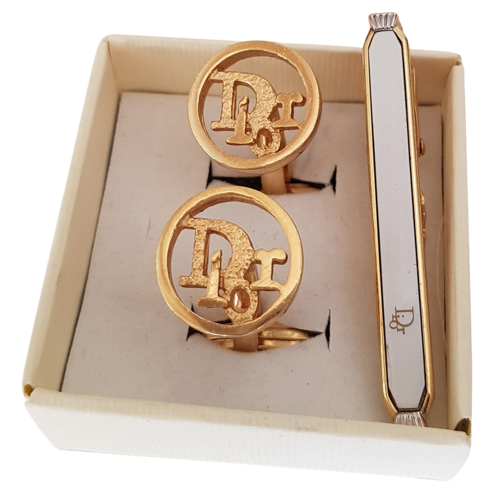 Christian Dior Gold colored cuff links