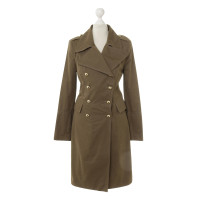 Dimitri Green coat with gold buttons