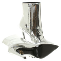 Balenciaga Boots Leather in Silvery