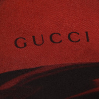 Gucci Zijden sjaal in rood / zwart
