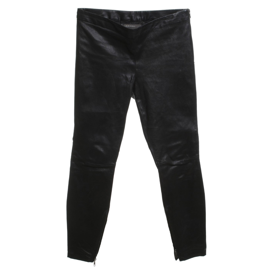 Muubaa Pantaloni di pelle in nero