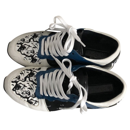Kenzo Sneakers aus Leder in Blau