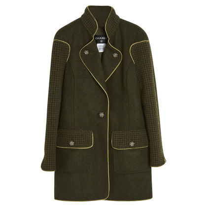 Chanel Jacket/Coat Wool in Khaki