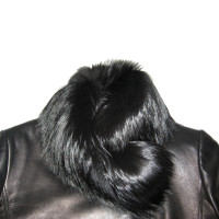 Versace Leather jacket with fur