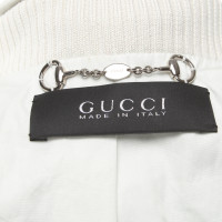 Gucci Veste/Manteau en Cuir en Crème