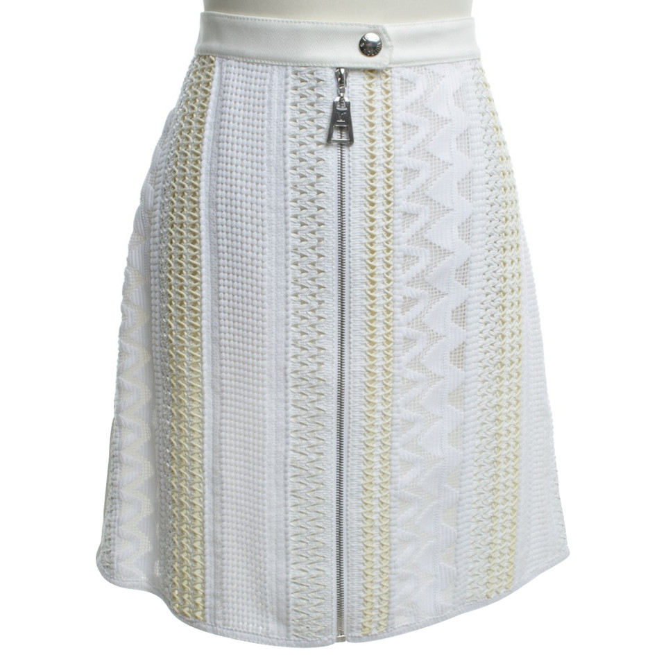 Louis Vuitton White skirt with patterns