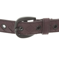 Bottega Veneta Leather Belt in Mauve
