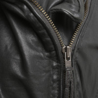 Muubaa Scuro giacca in pelle grigia