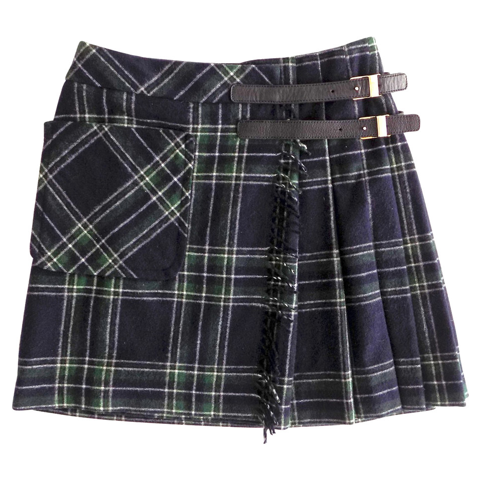 Max & Co Wrap tartan skirt with fringes