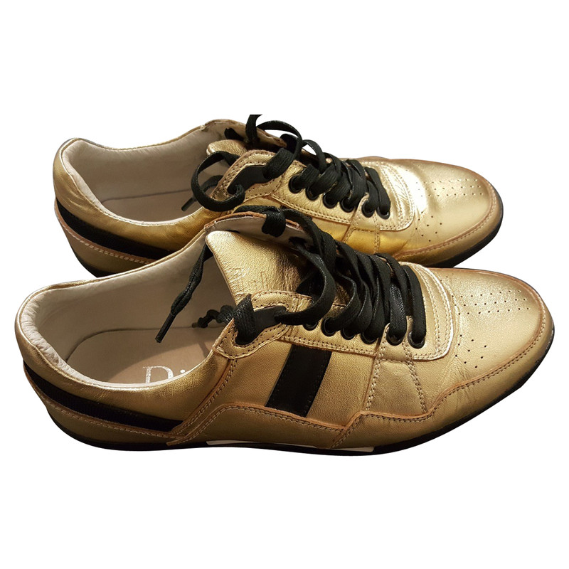 scarpe da ginnastica color oro