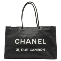 Chanel Shopping Tote en Cuir en Noir