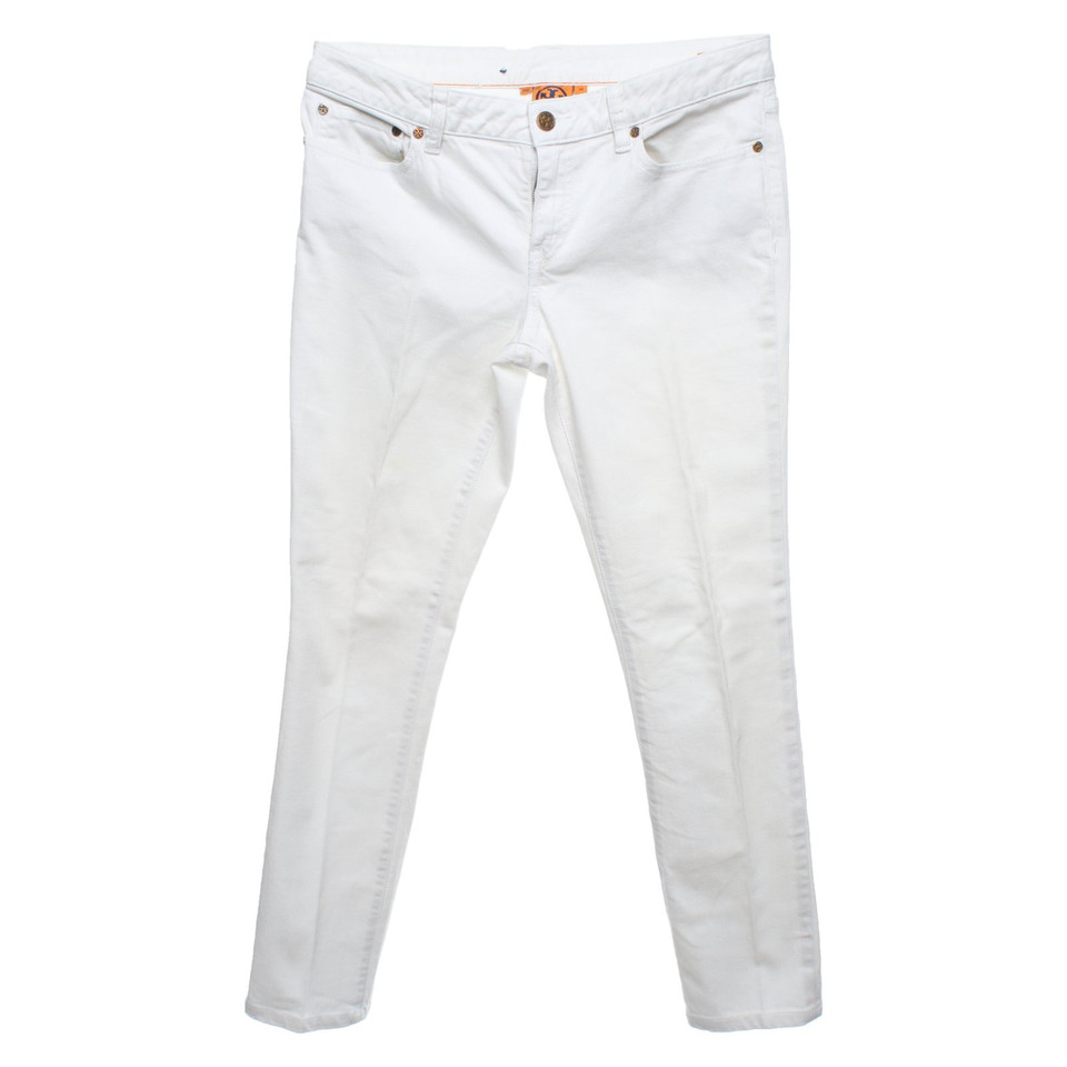 Tory Burch Jeans aus Baumwolle in Weiß