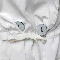 Giorgio Armani Jacke/Mantel aus Baumwolle in Weiß