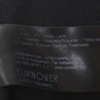 Turnover top in black