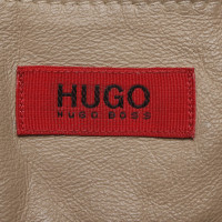 Hugo Boss Jacke/Mantel aus Leder in Braun