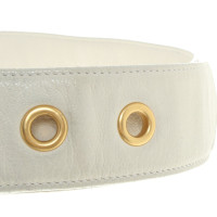 Miu Miu Leather belt in cream white