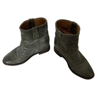 0039 Italy Ankle boots Suede in Khaki