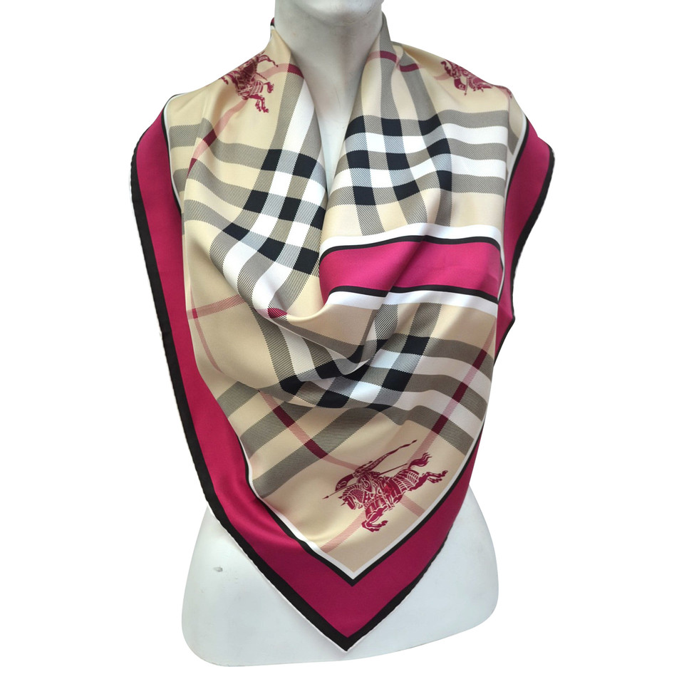 Burberry Zijden sjaal met Nova kassa patronen