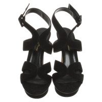 Gianvito Rossi Sandalen aus Wildleder in Schwarz