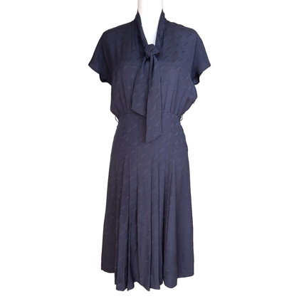 Yves Saint Laurent Dress Silk in Blue