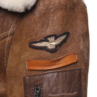 Andere Marke Aeronautica - Lederjacke in Braun