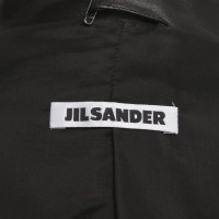 Jil Sander Lederjacke in Schwarz 