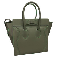 Céline Luggage Micro aus Leder in Grün