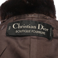 Christian Dior Giacca/Cappotto in Pelliccia in Marrone