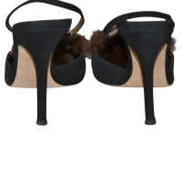 Dsquared2 Slingback pumps with mink trim