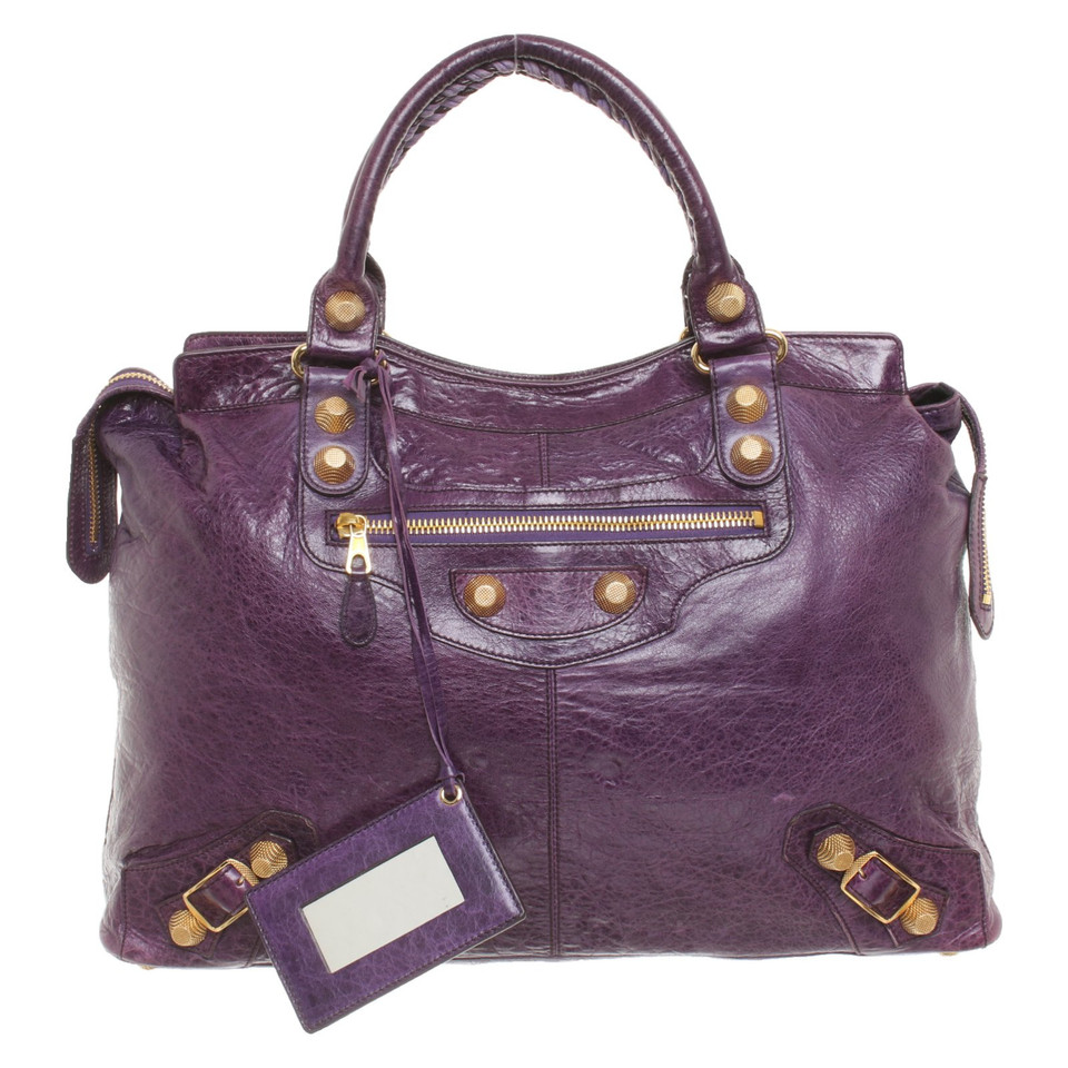 Balenciaga City Bag Leer in Violet