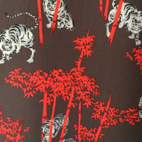 Kenzo Robe en soie avec imprimé tigre