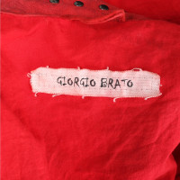 Giorgio Brato Giacca/Cappotto in Pelle in Rosso