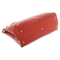 Fendi Peekaboo Bag Large aus Leder in Rot