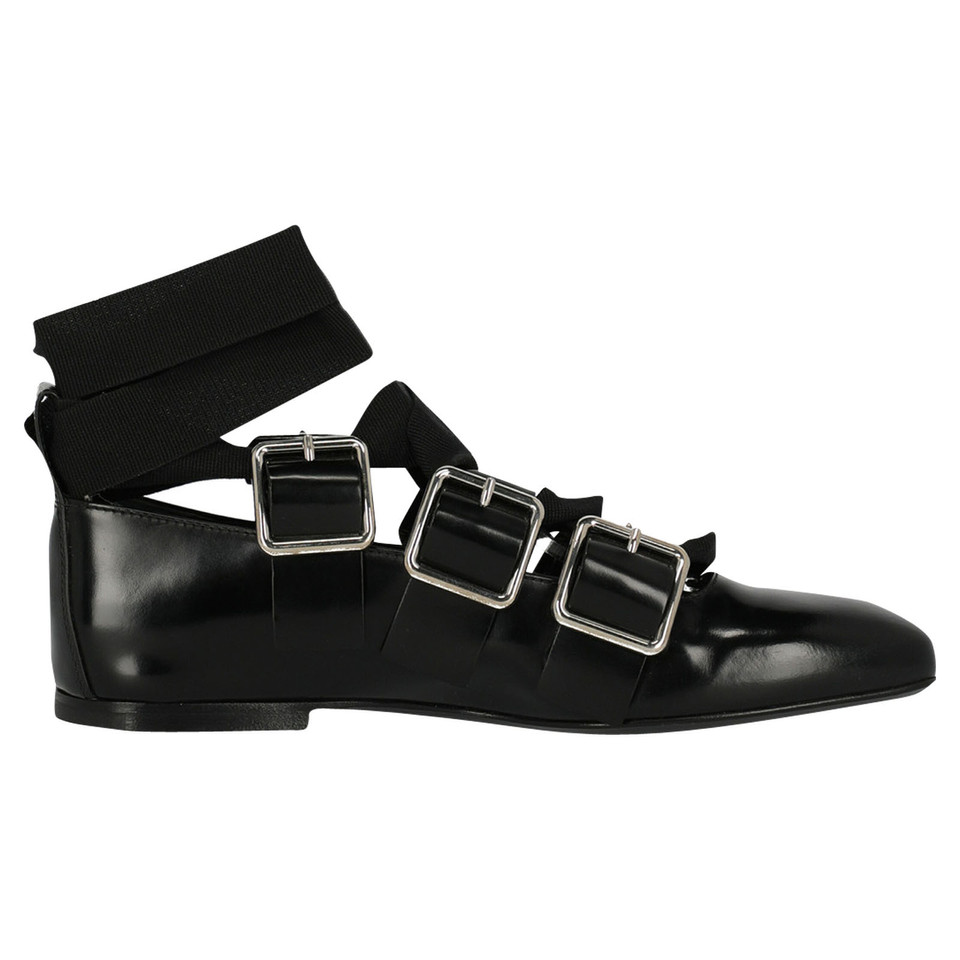 Jil Sander Mocassini/Ballerine in Pelle in Nero