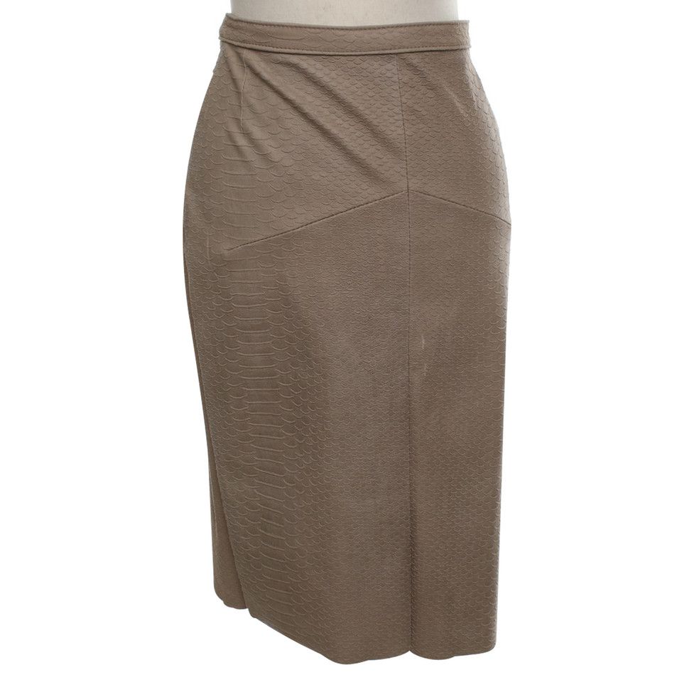 Utzon Leather skirt in grey