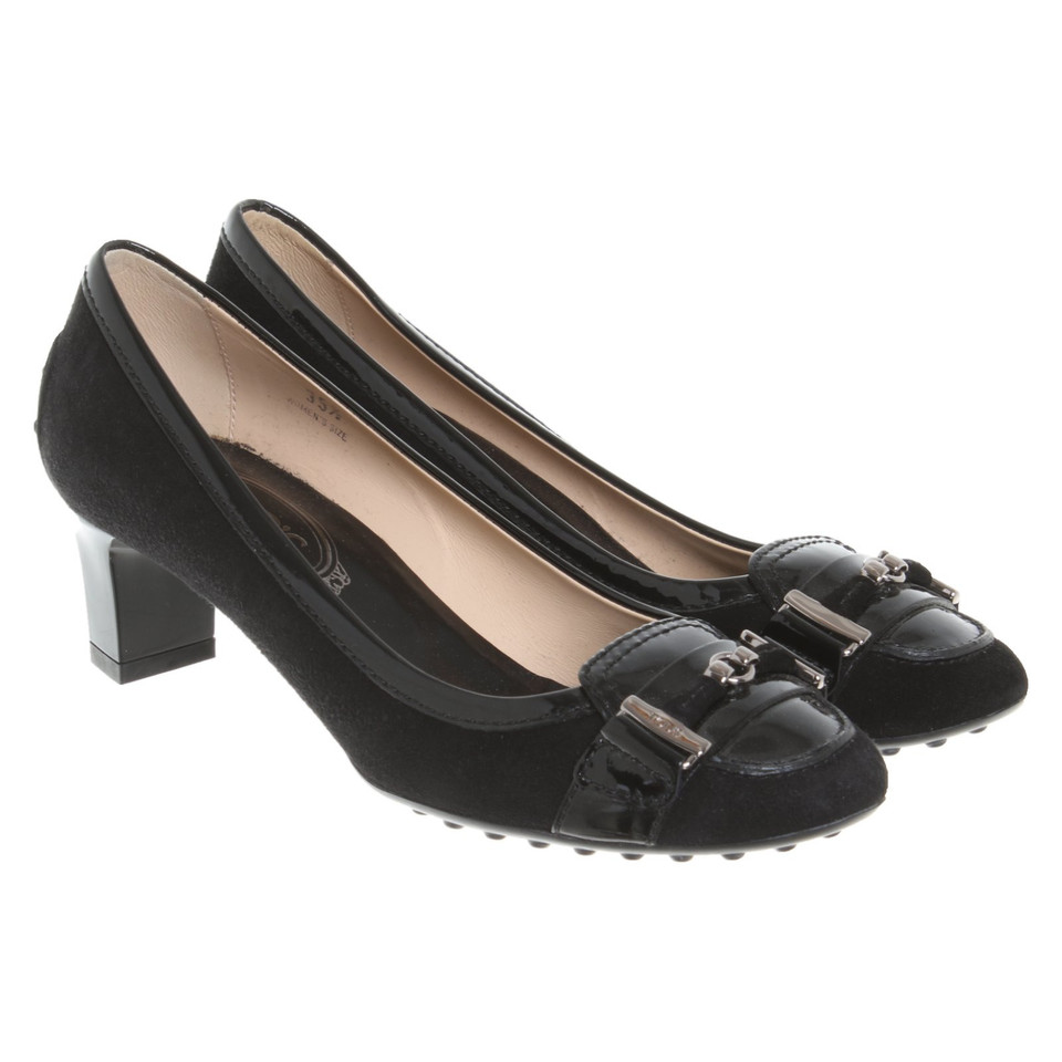 Tod's Pumps/Peeptoes Suède in Zwart