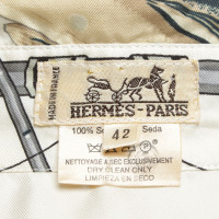 Hermès Seidenbluse mit Print