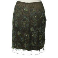 La Perla Green skirt with applications