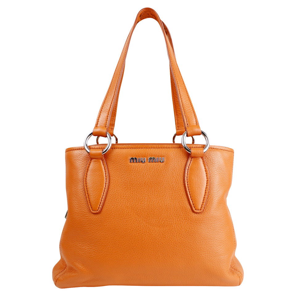 Miu Miu Handbag Leather in Orange
